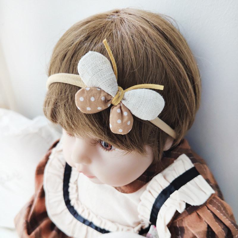 Baby hairband headdress cute butterfly 0-12 months baby hair accessories infant full moon princess fontanelle head flower cute
