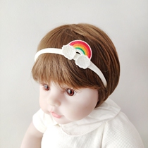 Korean baby hair band cute rainbow girl baby headwear Super Cute Princess floral headdress ins foreign baby hair accessories