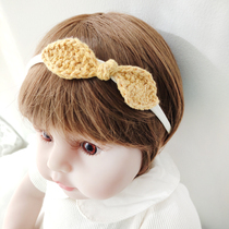 ins baby girl headdress wool bow baby hair band cute princess super cute baby fontanelle floral headdress autumn