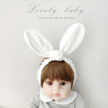 Cute three-dimensional rabbit ears baby headgear baby hair belt Princess one year old super cute styling hair accessories Korean version of foreign gas