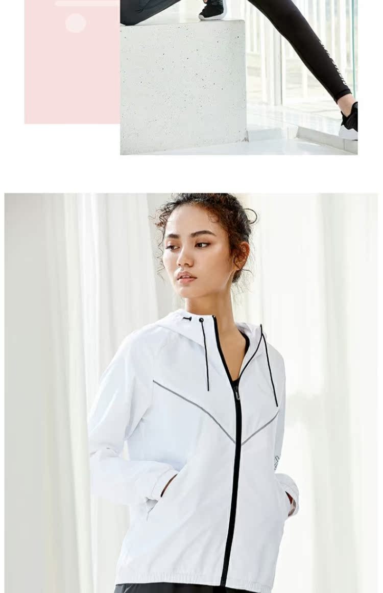 Anta áo khoác nữ 2019 hè mới khảm mũ trùm đầu thể thao áo gió nữ áo khoác đích thực phụ nữ - Áo gió thể thao áo khoác nam gió