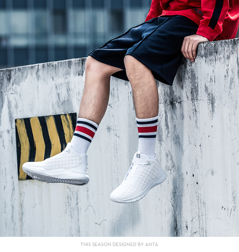 Anta giày bóng rổ nam 2018 mùa hè mới chịu mài mòn thoải mái sốc hấp thụ non-slip nba giày boots sneakers giày thể thao bitis