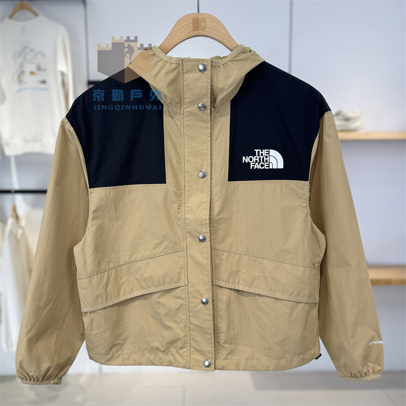 Spring and Summer New Thenorthface Women's Outdoor Waterproof Hooded Single-Layer Jacket 5Jxo