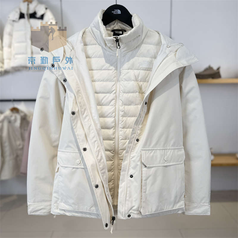 25 Autumn/Winter New the North Face Women's Outdoor Waterproof down Liner Three-In-One Jacket 8Gk7