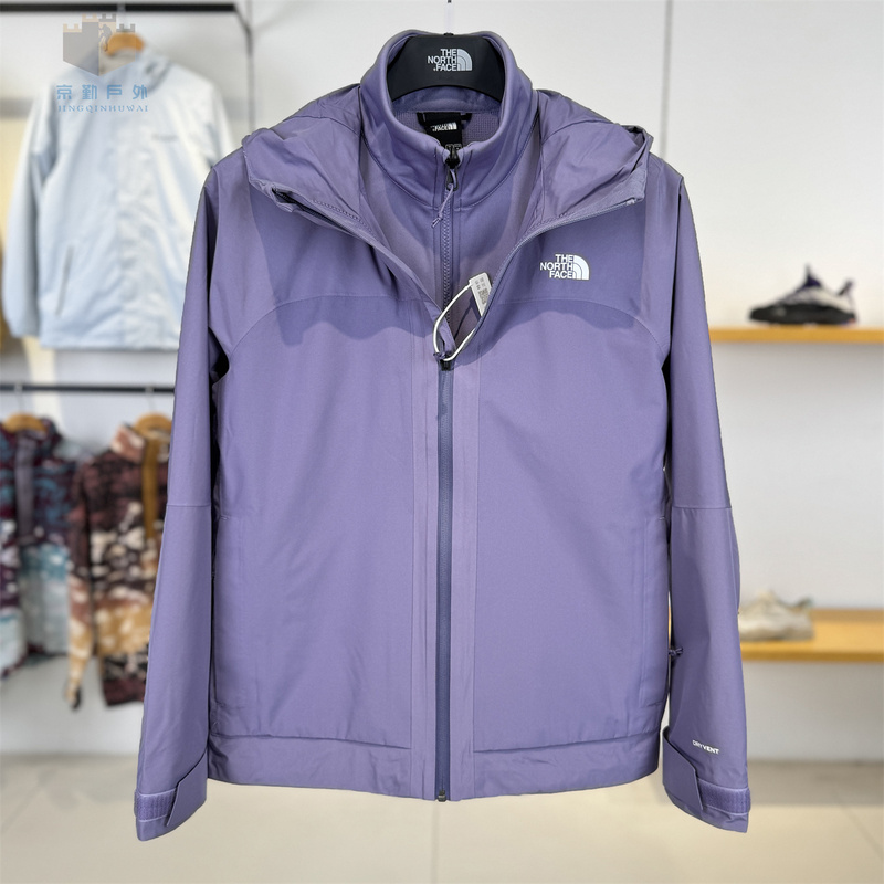 26 Autumn/Winter New the North Face Softshell 3-in-1 Jacket for Women Outdoor Waterproof and Warm 8Dx3 26 Autumn/Winter New the North Face Softshell 3-in-1 Jacket for Women Outdoor Waterproof and Warm 8Dx3