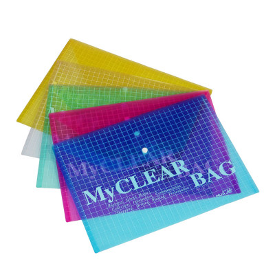 Huavanda W209 press buckle bag Office transparent documents bag A4 information bag Archive bag