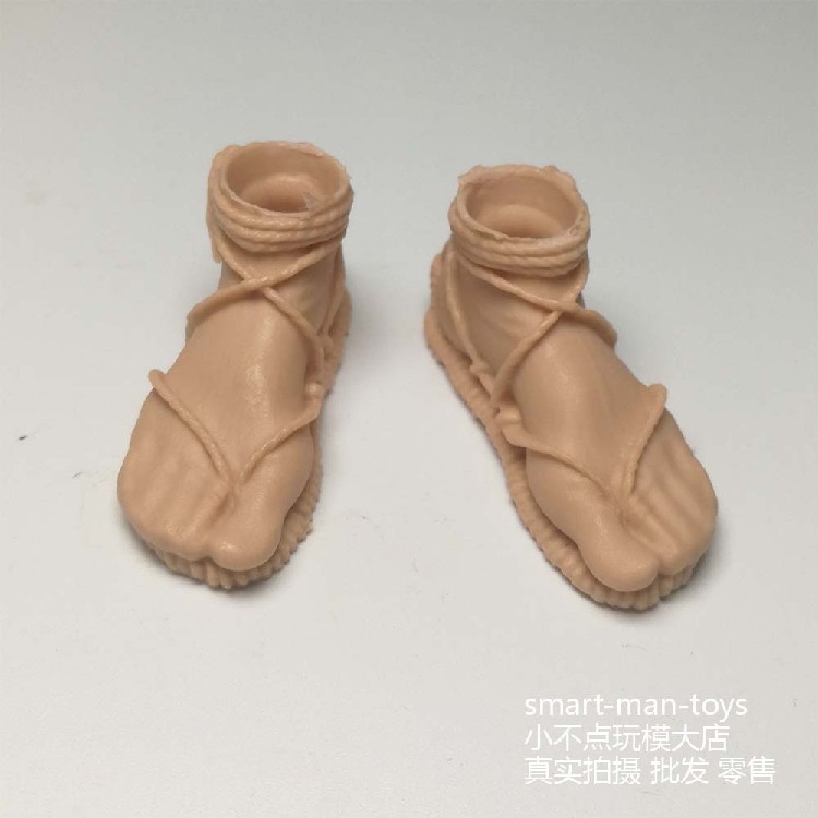 1 6 White mold Japanese samurai boots shoes ancient soldier's accessories