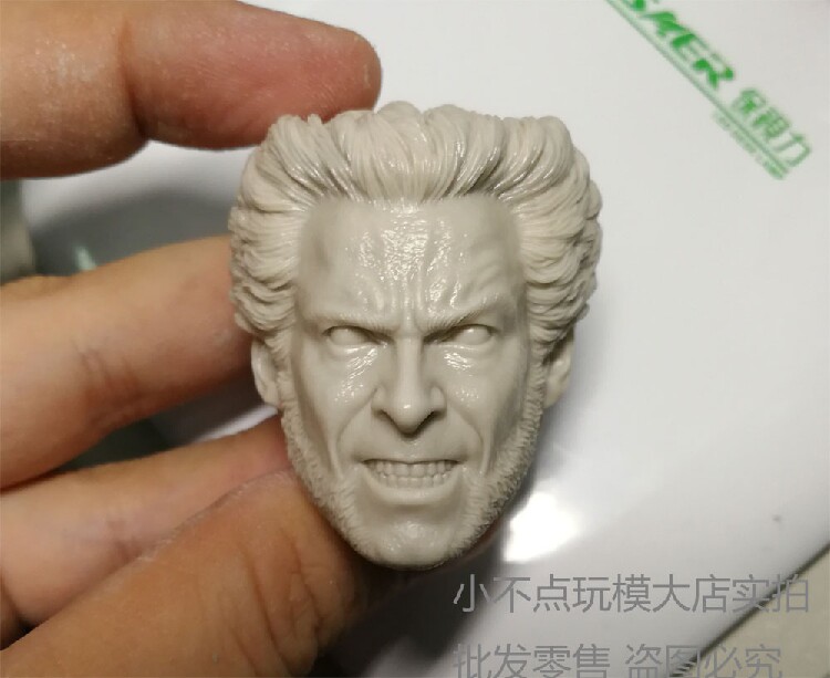 1 6 White Mold Wolf Head of Wolf X Men Hugh Jackman Classic Grinting Angry Soldier Accessories