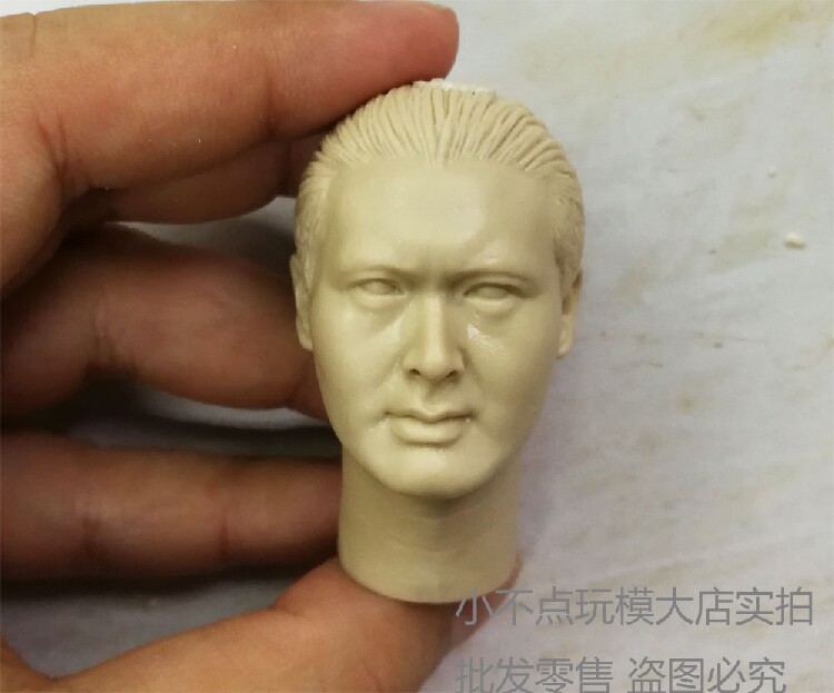 1 6 White mold Zhou Runing Head Engraving Gambling God Macao Fengyun Soldiers Accessories