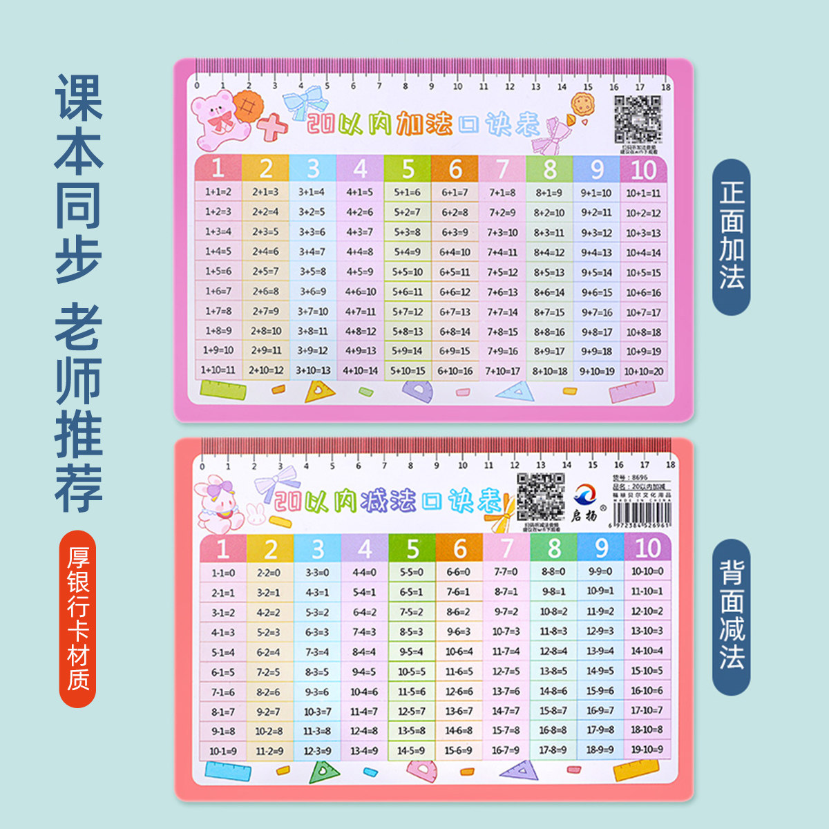 20以内加法减法口诀表,如何轻松掌握?📚-玩具挂图/认知卡-淘宝好物网