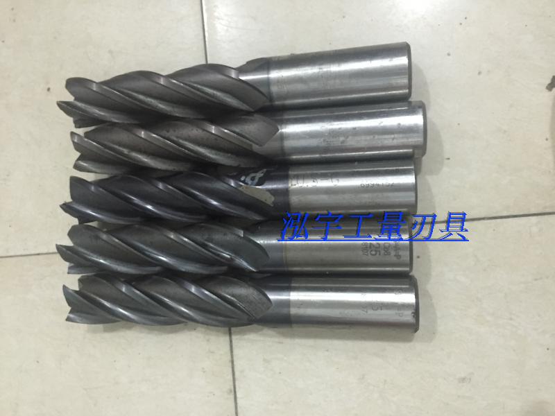 Second hand imported ultra-hard coated with cobalt high-speed net straight shank lengthened vertical milling cutter 4 16 16 20 25
