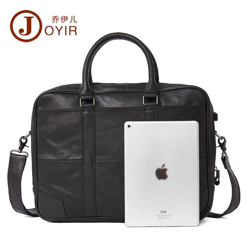 Вместительная и большая сумка на одно плечо, кожаный ноутбук, бизнес-версия, из натуральной кожи, 15.6 дюймов