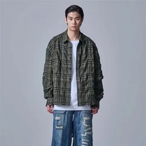 ￥JUUN J high-end mens clothing Korean 24 autumn mens long-sleeved casual plaid shirt JC4964P53P