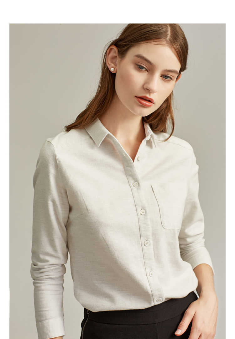 Áo sơ mi cotton cotton dày sớm mùa thu 2019 xuân mới áo dài tay cotton giản dị cotton nữ áo dày mùa đông áo sơ mi oversize