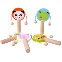 Rattle drum rattle rotating drum 0-1 year old newborn baby baby child toddler traditional educational toy