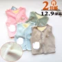 Áo vest bé gái ấm áp mùa xuân và mùa thu dày cho bé cộng với áo nhung bé trai và bé gái vest mùa đông 03-12 tháng 6 áo khoác ba lỗ có mũ cho bé
