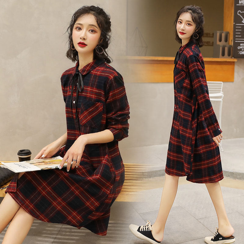 Pregnant Woman Foreign Dress Spring Autumn Season 2020 New Loose Fairy Super Fairy Dress Medium Long Version Shirts Spring Dress Blouses