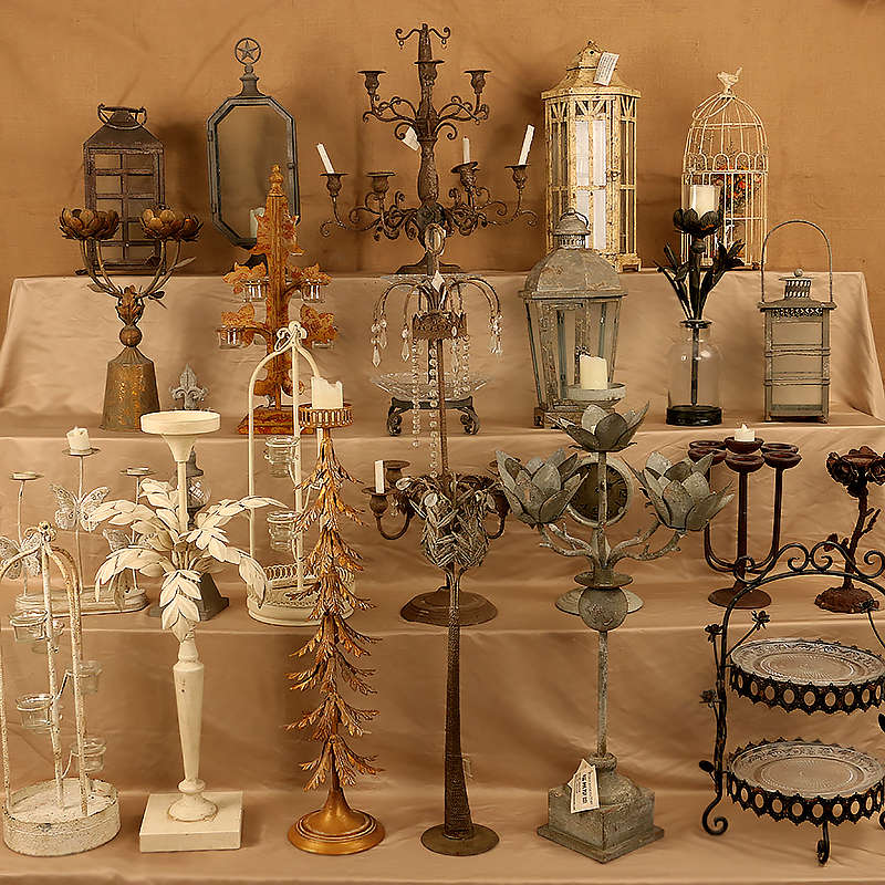 Lonely Pint-American Candleholder Iron Art Pendulum retro folk Dormitory Adornment Creative Patio design made of old glass wax Terri-Taobao