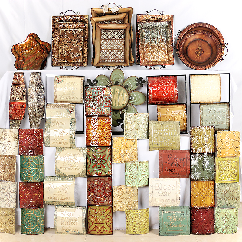 Retro American Iron Art Relief Pendant Home Decoration Creative Folk Garden Outdoor Patio Garden Wall Wall Making Old Wall Decoration