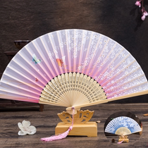 Advertising fan custom ancient fan Classical folding fan Chinese style female Japanese Hanfu shaking net red dance small fan