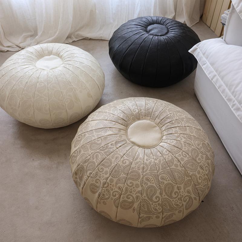 Paisley Pattern Sofa Ottoman, Old Clothes Storage Ottoman, Removable and Washable Home Footstool, Meditation Cushion, Leather Footrest Paisley Pattern Sofa Ottoman, Old Clothes Storage Ottoman, Removable and Washable Home Footstool, Meditation Cushion, Leather Footrest