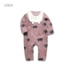 Papa leo núi mùa đông nam nữ cộng với jumpsuit nhung bé ấm romper ra quần áo giản dị giản dị 0-3 tuổi áo liền quần ôm sát bé gái