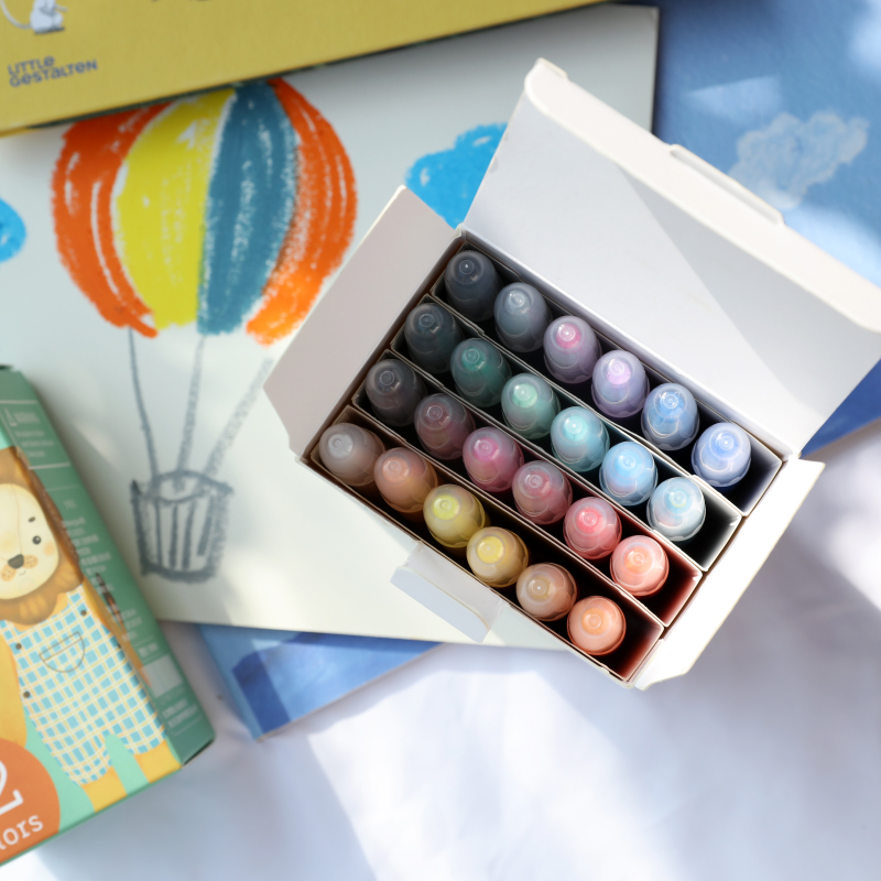 papax deer early crayon children safe non-toxic washable brush color pen kindergarten color rotating crayon
