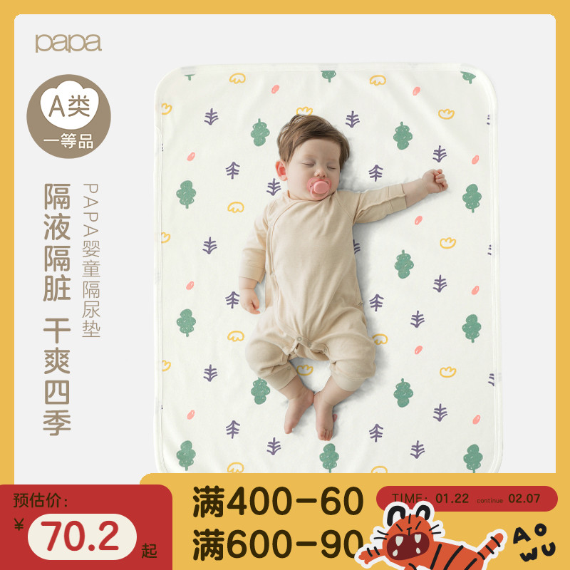 papa climbing baby diaper pad Baby pee mat menstrual pad waterproof and breathable 70*55cm