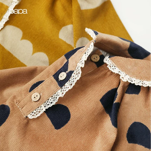 Кружевное вельветовое платье для девочек, юбка, 0-5 лет