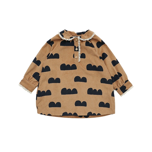 Кружевное вельветовое платье для девочек, юбка, 0-5 лет