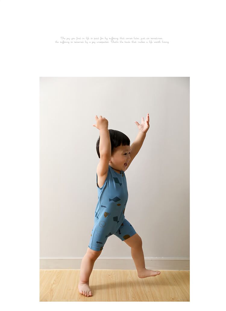 Papa leo núi mùa hè bé trai không tay in áo tắm một mảnh áo tắm bé trai áo tắm quần bơi 0-5 tuổi đồ bơi bé gái đáng yêu