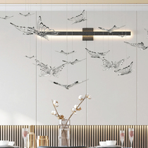 Simple wind glass butterfly restaurant hanging decoration shopping mall decoration hotel club pendant kindergarten decorative art pendant