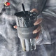 Cup women's new straw glass bamboo cup high-end water cup student male office straw cup coffee cup with lid