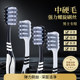 Medium-Hard Bristle Toothbrush for Adults, Black and White High-End Spiral Color Bristles, Removes Tobacco Stains, Family Pack, Portable for Travel, for Men