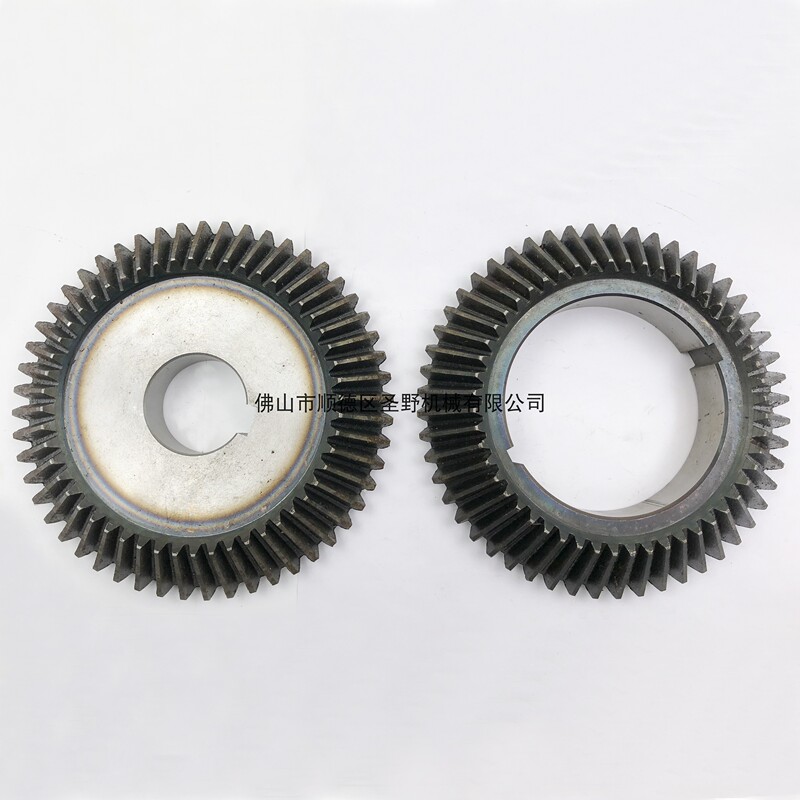 Gaoliwei Glass High-Speed Grinding Bevel Gear Double-Sided Machine Transmission Bevel Gear 52 Teeth 40 Holes 90 Holes Umbrella-Shaped Gear
