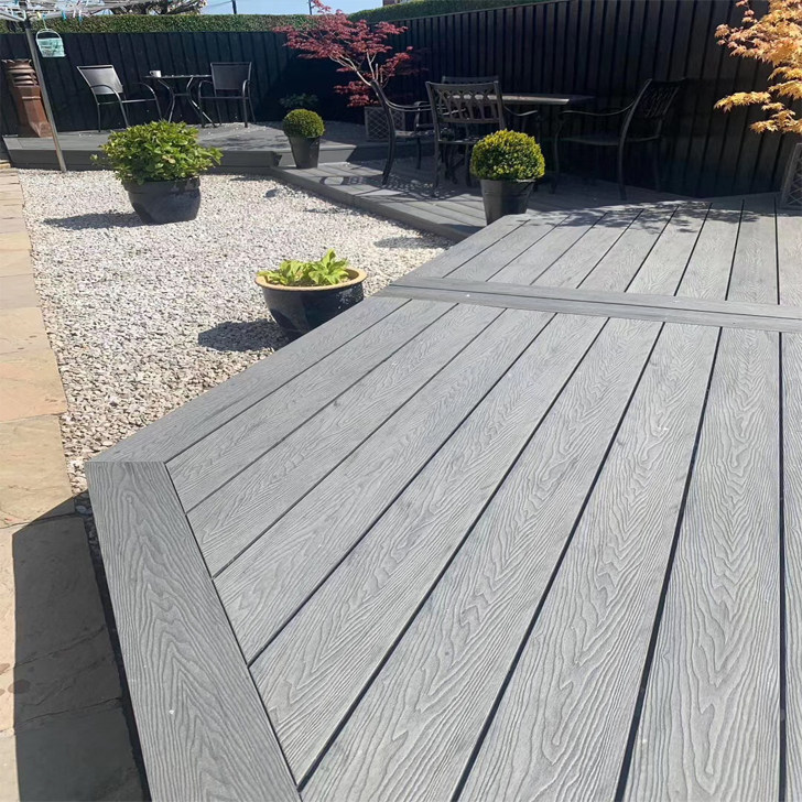 Outdoor plastic wood strip floor plastic wood solid floor hollow floor plastic wood outdoor floor anti-corrosion wood floor