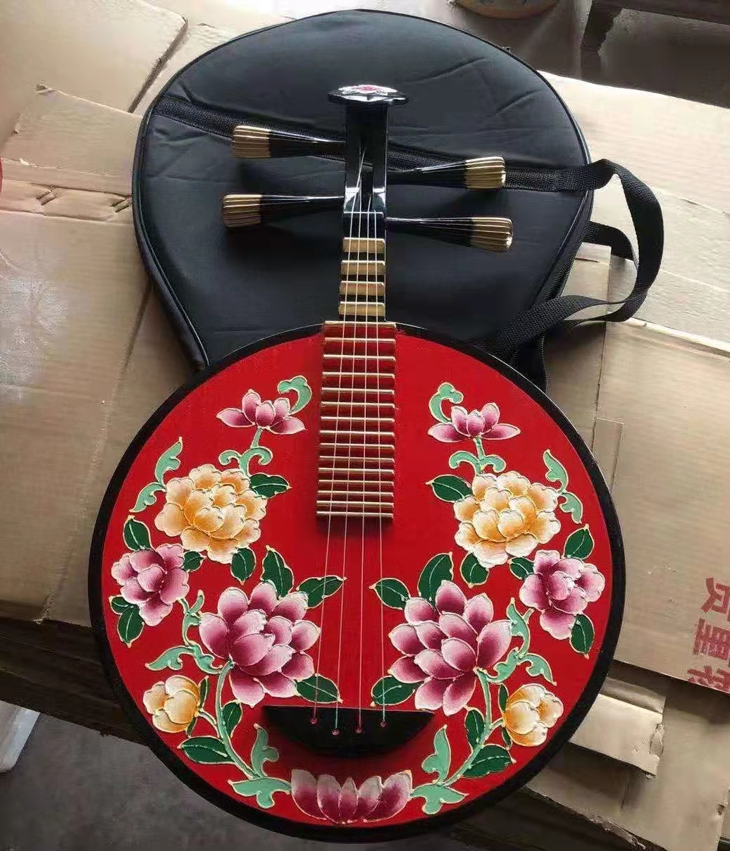 Luqin Instrument Redwood Maple Wood Manufacturer Direct Selling Home Decoration Nguyen Shanghai Hangjian Pipa Painting