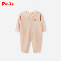 Piao Qiao spring and autumn baby conjoined clothes newborn baby clothes Ha clothes childrens pajamas baby climbing clothes