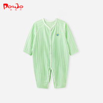 Piyou Qiao Chunqiu newborn baby conjoined clothes baby newborn Ha clothes pajamas baby climbing clothes crawling clothes