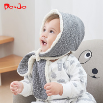 Piao Qiao baby autumn and winter hat male and female baby newborn infant child cute ear cap Korean version super cute