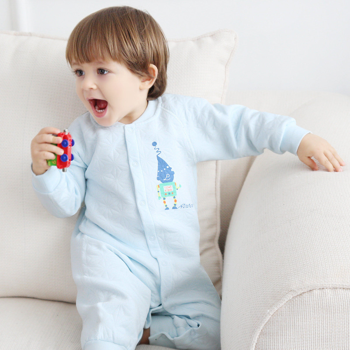 Piruqiao autumn clothes baby warm jumpsuit men and women baby clothes newborn monk clothes romper romper autumn and winter