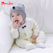 Piao Qiao spring and autumn baby clothes jumpsuit baby newborns thickened warmth and feet clothes climbing clothes Spring