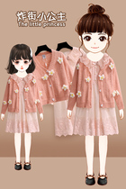 Girls coat 2021 New style childrens fashionable princess style dress baby girl original top