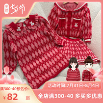 Bebe Bean Din Original Girl Dress Shirt Dress Autumn Dress 2022 New Children Sweater Dress Foreign Air Knit Princess Dress