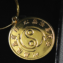 Bruce Lee Tai Chi chain plated 24k real gold necklace Long brother personally designed Jeet Kune Kune Knight Memorial Boutique