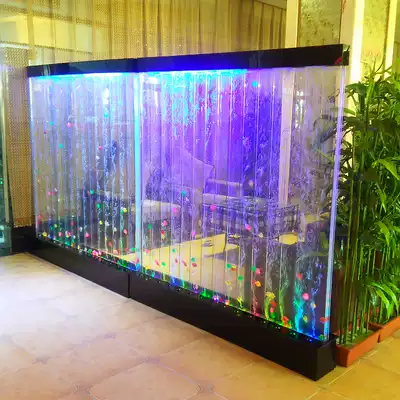 Water curtain wall Running water wall Bubble water curtain Acrylic water dance dynamic screen partition entrance fish tank aquarium custom
