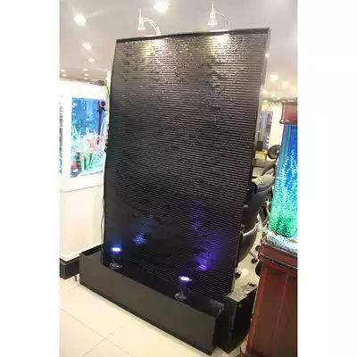 Water curtain wall running water wall waterfall water curtain living room office Feng shui large screen humidifying fish tank aquarium custom