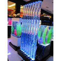 Water curtain wall running water wall cylindrical bubble water curtain acrylic dynamic screen partition porch fish tank aquarium customized
