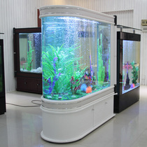 Bullet fish tank living room home large medium screen porch ecological water free goldfish tank aquarium custom