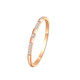 Japanese-style light luxury ring net red girl simple diamond titanium steel rose gold index finger tail ring pinkie ring niche design